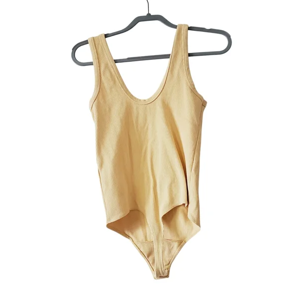 Abercrombie Ribbed Wide Strap Sleeveless Scoop Neck Bodysuit M - Picture 3 of 7